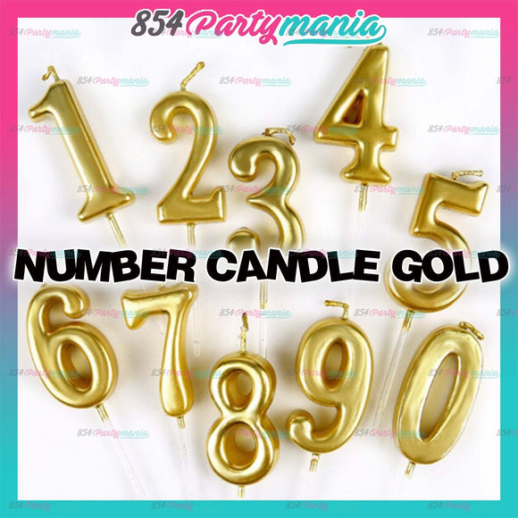 NUMBER CANDLE GOLD