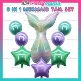 Foil balloon 8in1 Mermaid Tail (10pcs min/ order)