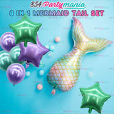 Foil balloon 8in1 Mermaid Tail (10pcs min/ order)
