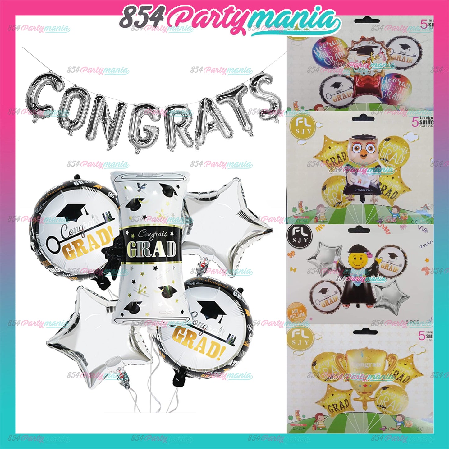 5in1 Balloon Set Graduation (sold by 10's)