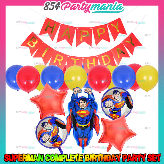 Superman Birthday Party Bundle Set (sold by 10's)