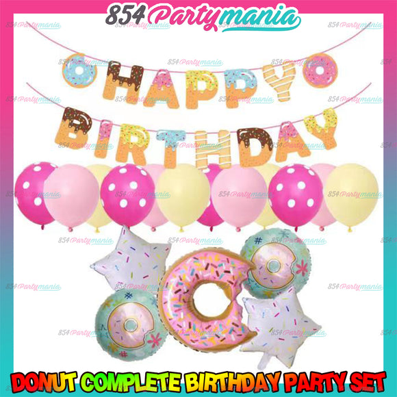 Donut Birthday Party Bundle Set (sold by 10's)