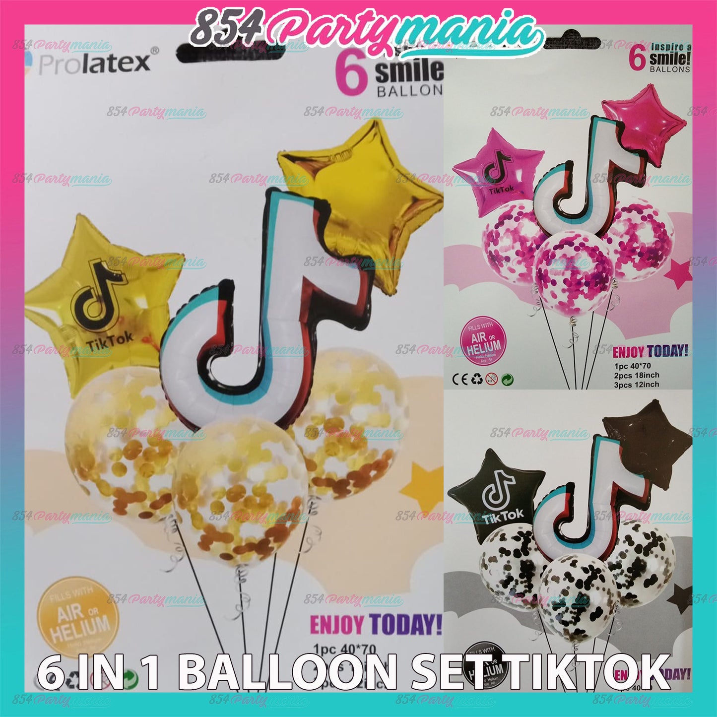 6 IN 1 TIKTOK BALLOON SET (sold by 10's)