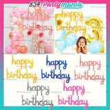 Happy Birthday Cursive Letter Foil (sold by 10's)