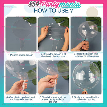 Clear Transparent Bobo Balloons and DIY Stickers