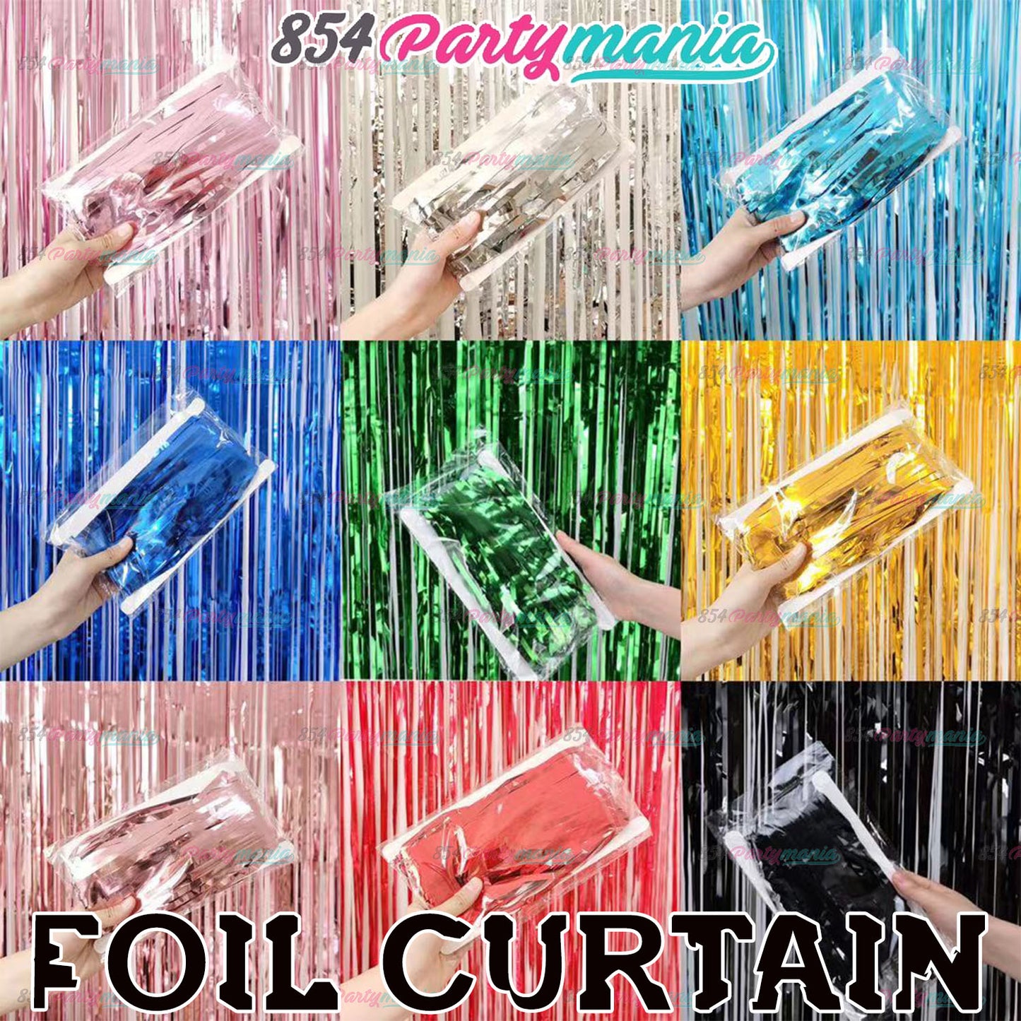 3METER FOIL CURTAIN SHINY