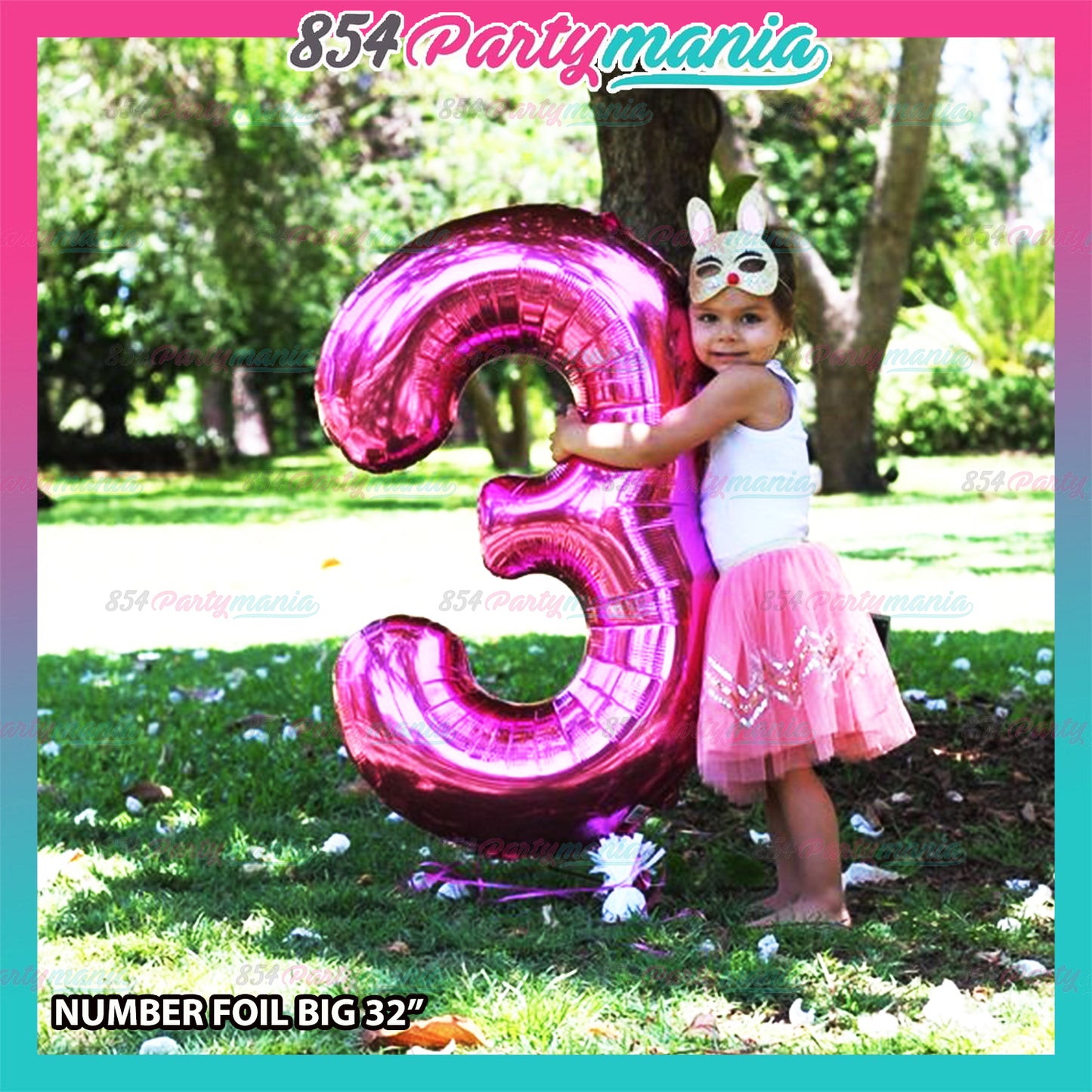 32 inch Big Number Foil PINK (sold by 10's)