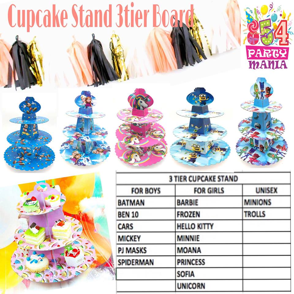 Cupcake Stand 3 tier board (10pcs min)