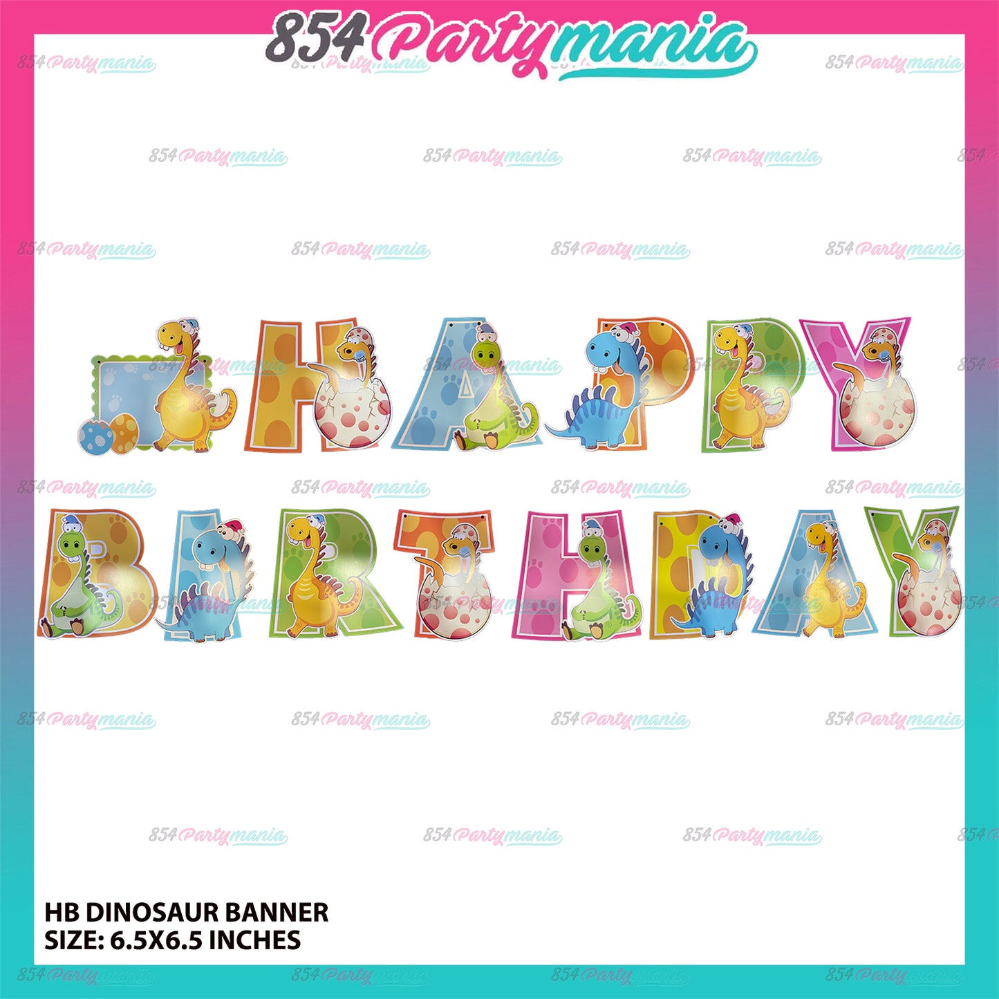 Dinosaur Happy Birthday Banner (sold by 12's)