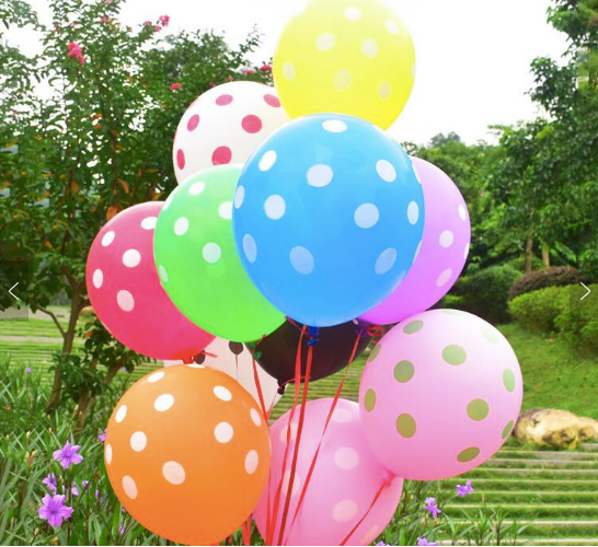 Fullprint Polka Dotted Balloons (3bags min)