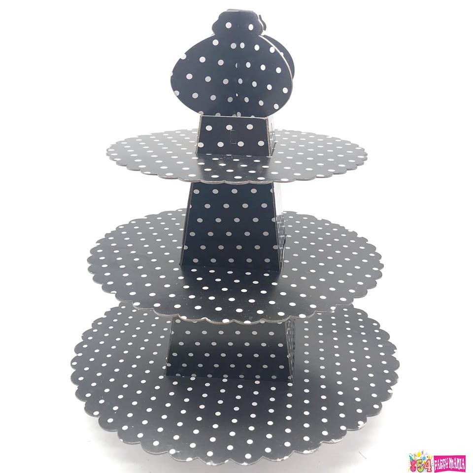 Cupcake Stand 3 tier Board Dotted / Plain (10pcs min)