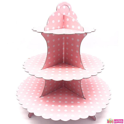 Cupcake Stand 3 tier Board Dotted / Plain (10pcs min)