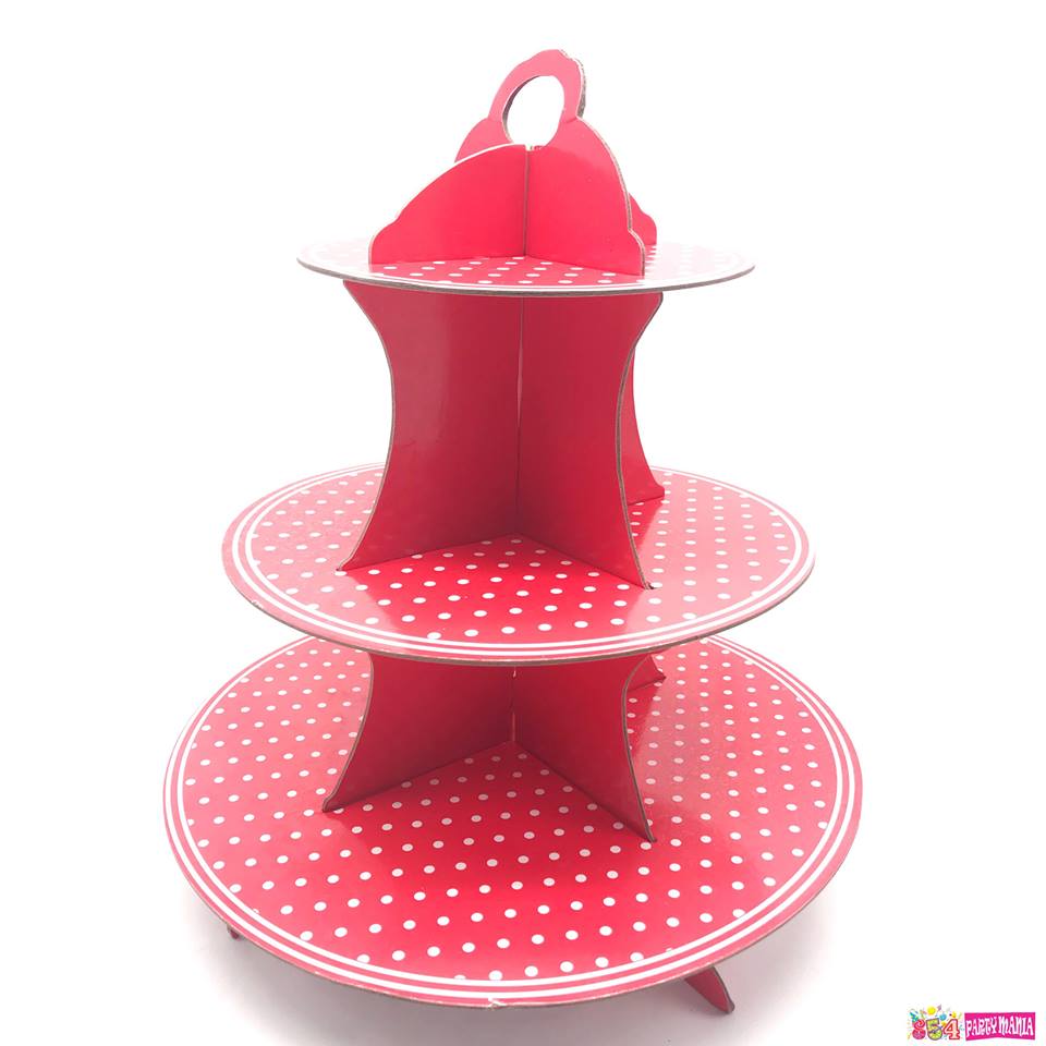 Cupcake Stand 3 tier Board Dotted / Plain (10pcs min)