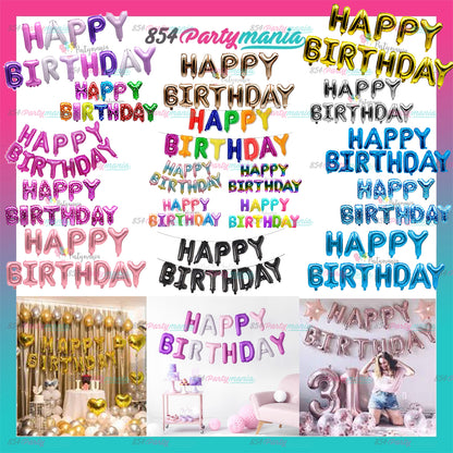 HAPPY BIRTHDAY LETTER FOIL SET (sold by 10's)