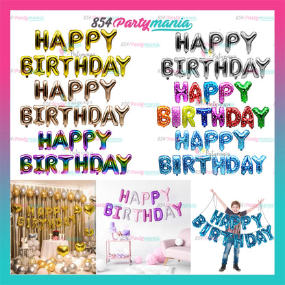 HAPPY BIRTHDAY LETTER FOIL SET (sold by 10's)