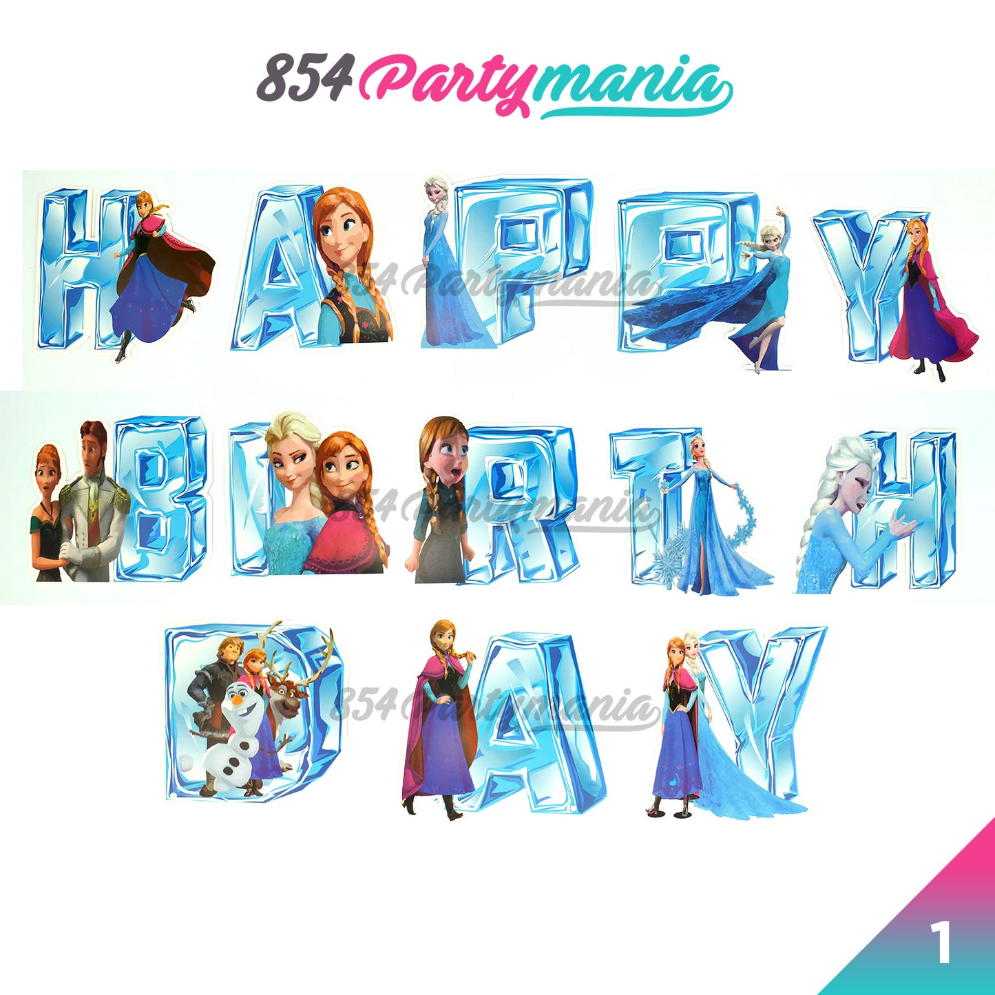 Happy Birthday Letter Banner Disney Character (sold by 12's)