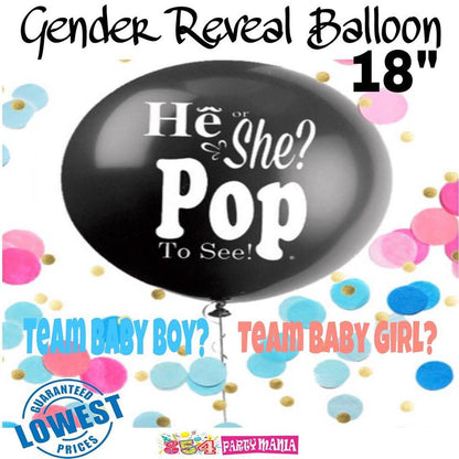 GENDER REVEAL BALLOON 18 INCH