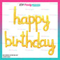 Happy Birthday Cursive Letter Foil (sold by 10's)