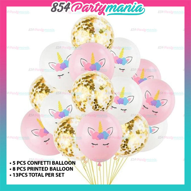 13 IN 1 Balloon Sets Unicorn (sold by 10's)