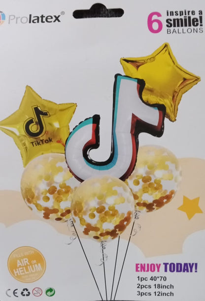 6 IN 1 TIKTOK BALLOON SET (sold by 10's)