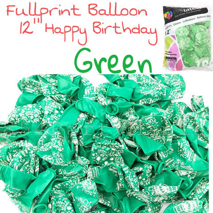 Fullprint Printed Happy Birthday 12" Prolatex (sold by 3bags)