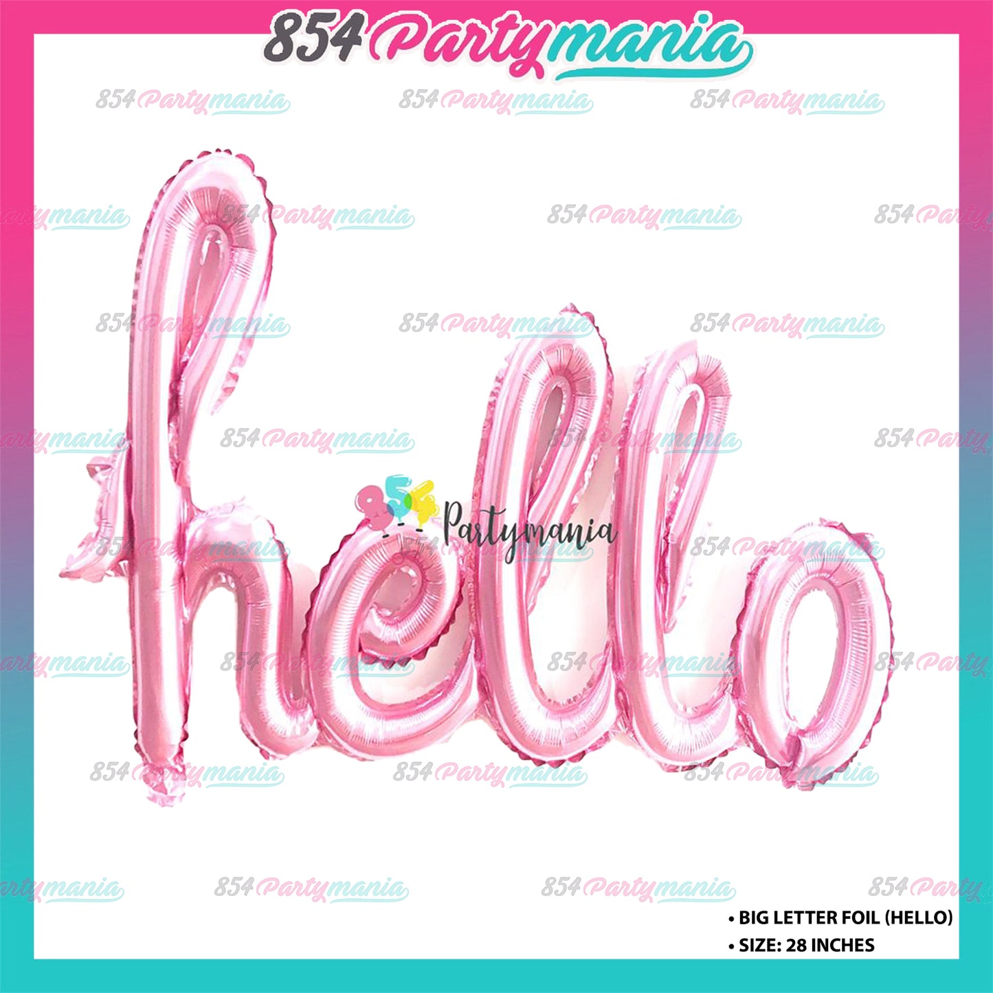 CURSIVE LETTER FOIL BALLOONS (sold by 10's)