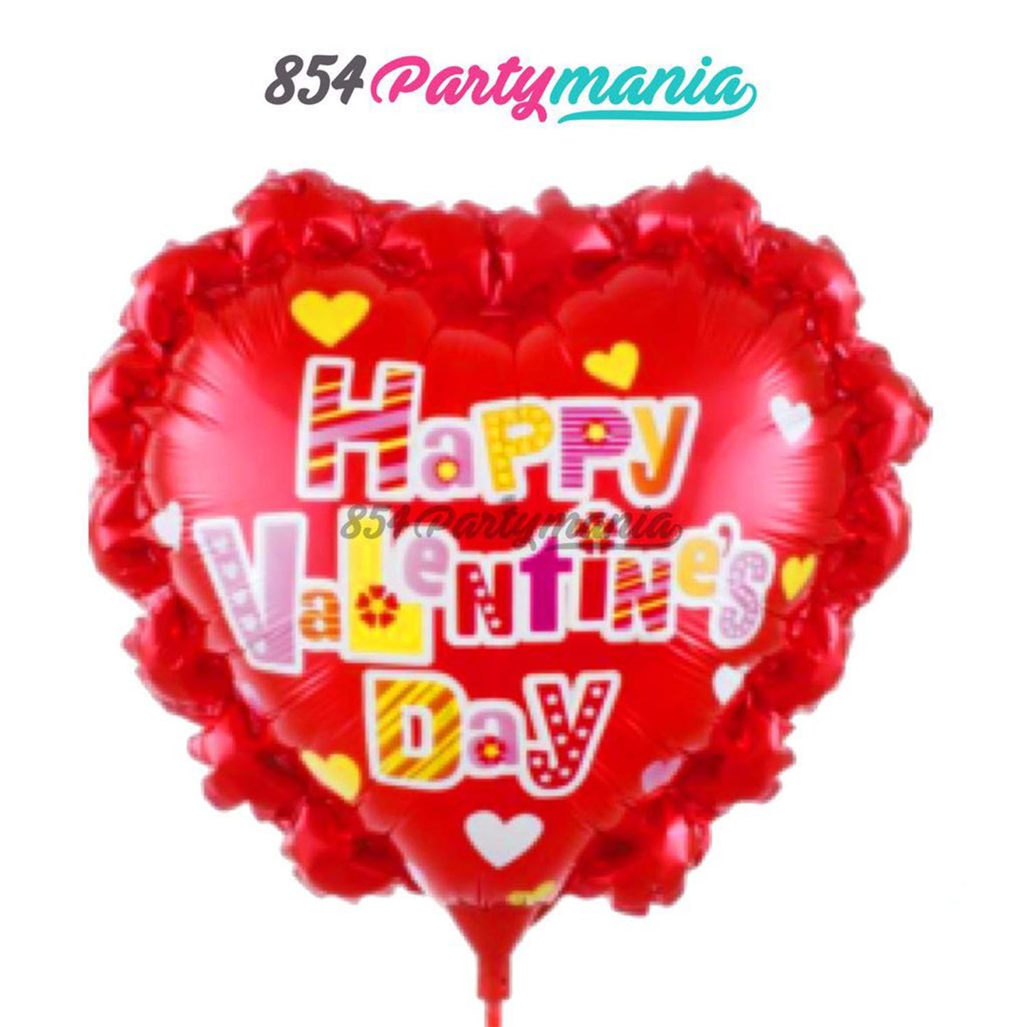 2025 Valentines Balloons 10" Foil with stick