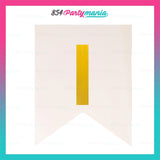 Letter and Number DIY Banner White