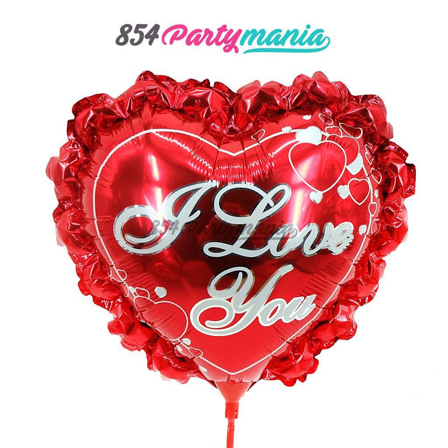 2025 Valentines Balloons 10" Foil with stick