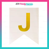 Letter and Number DIY Banner White