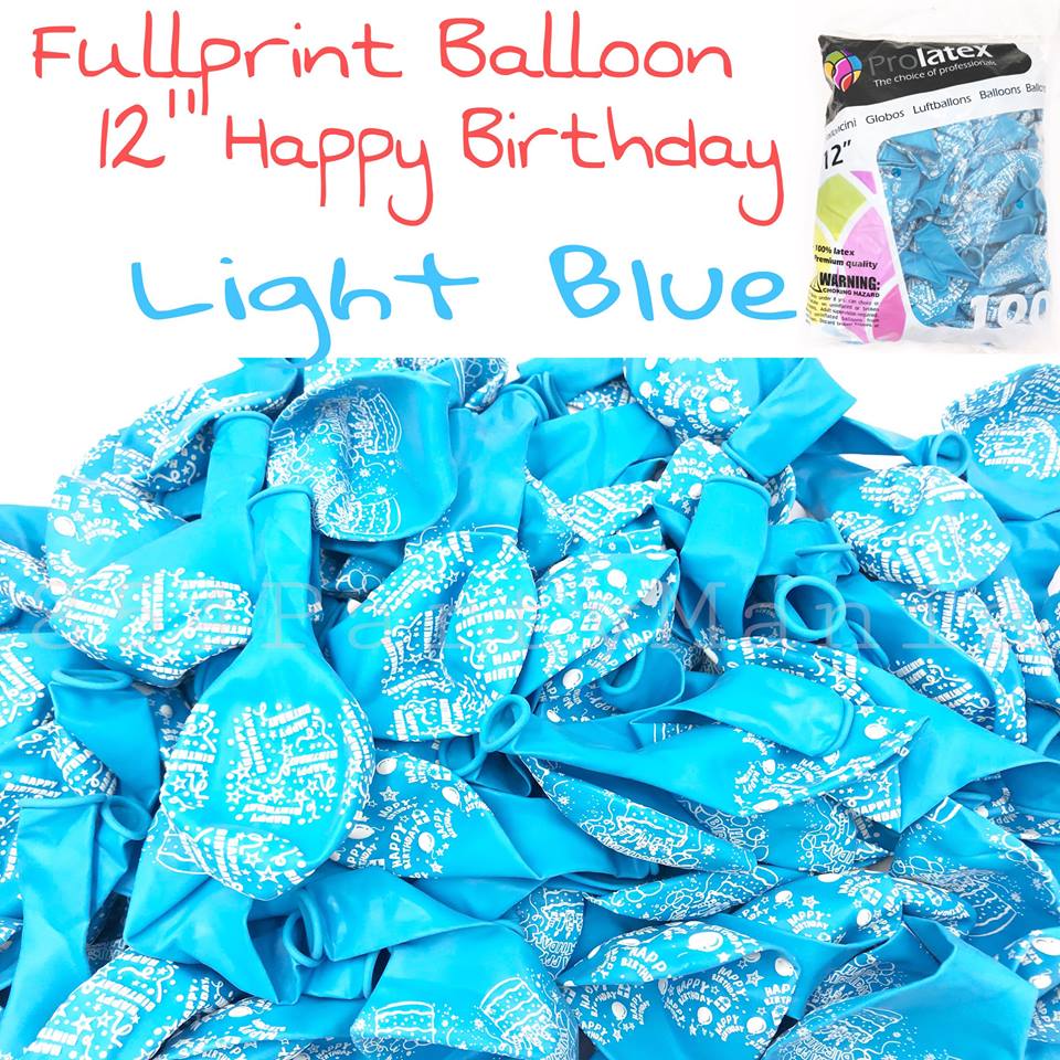 Fullprint Printed Happy Birthday 12" Prolatex (sold by 3bags)