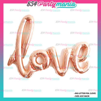 CURSIVE LETTER FOIL BALLOONS (sold by 10's)