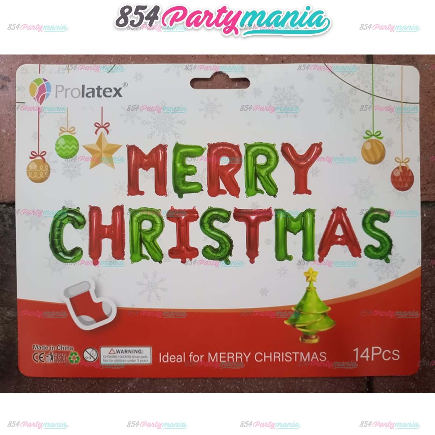 MERRY CHRISTMAS LETTER FOIL SET (sold by 10's)