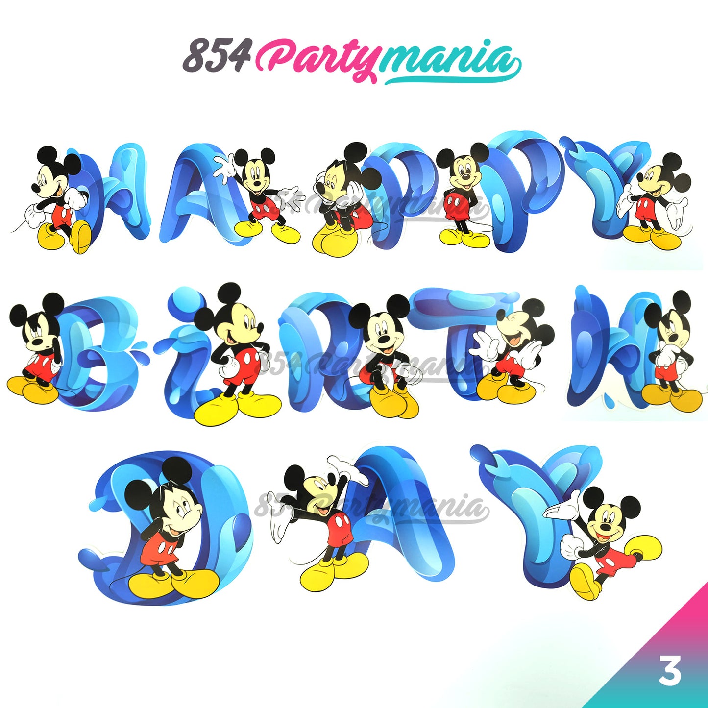 Happy Birthday Letter Banner Disney Character (sold by 12's)