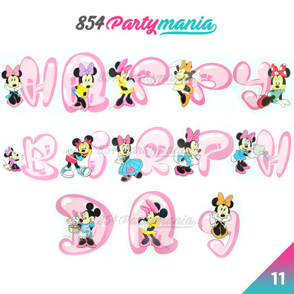 Happy Birthday Letter Banner Disney Character (sold by 12's)