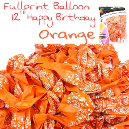 Fullprint Printed Happy Birthday 12" Prolatex (sold by 3bags)