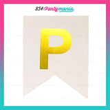 Letter and Number DIY Banner White