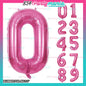 32 inch Big Number Foil PINK (sold by 10's)