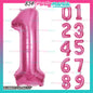 32 inch Big Number Foil PINK (sold by 10's)