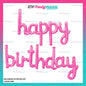 Happy Birthday Cursive Letter Foil (sold by 10's)