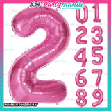 32 inch Big Number Foil PINK (sold by 10's)