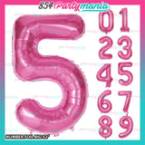 32 inch Big Number Foil PINK (sold by 10's)