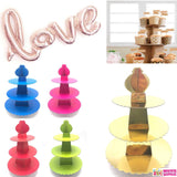 Cupcake Stand 3 tier Board Dotted / Plain (10pcs min)