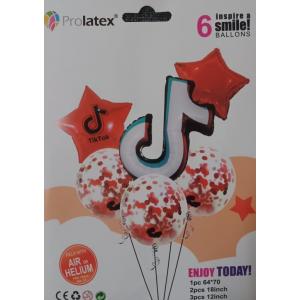 6 IN 1 TIKTOK BALLOON SET (sold by 10's)