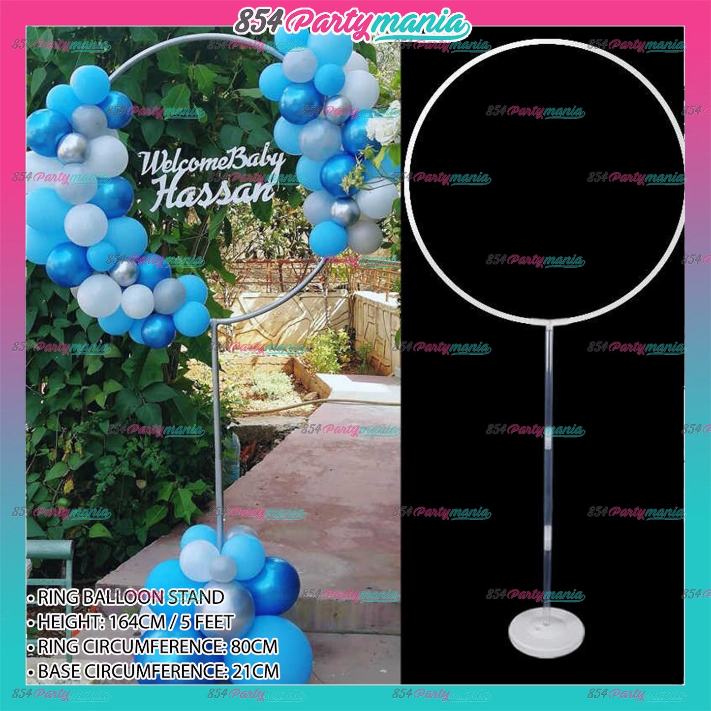 Ring Pillar Stand Balloon Stand 80cm (3pcs min)