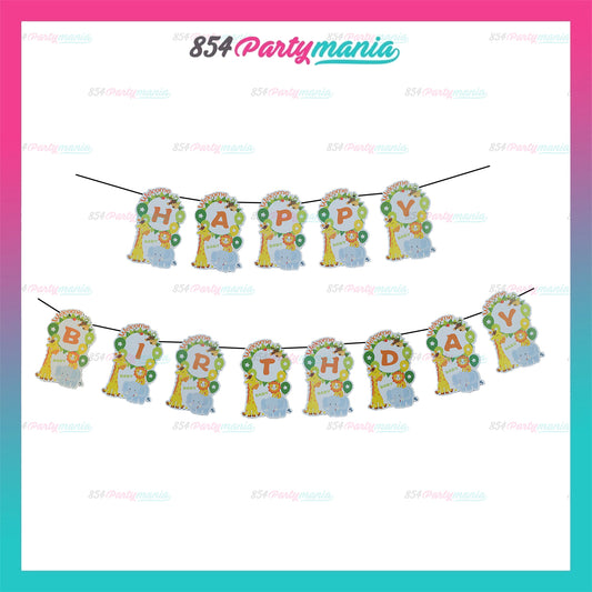 Safari Happy Birthday Banner (sold by 10's)