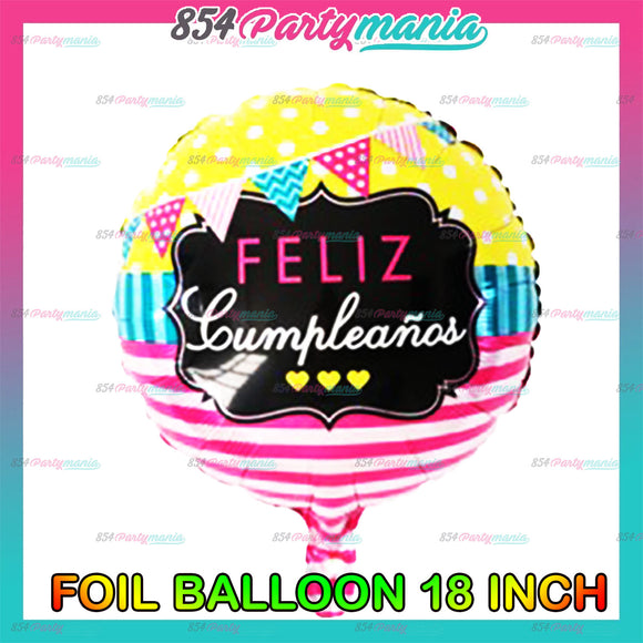 FOIL BALLOON 18 INCH SPANISH HAPPY BIRTHDAY (sold by 50's)