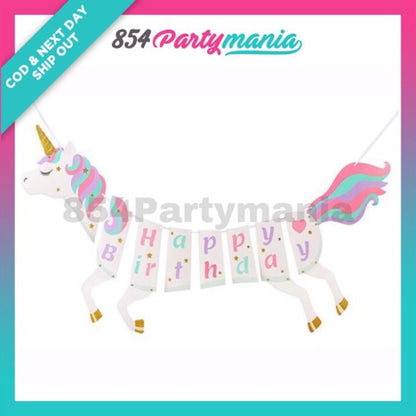 Unicorn Happy Birthday Banner Big