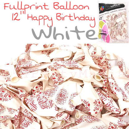 Fullprint Printed Happy Birthday 12" Prolatex (sold by 3bags)