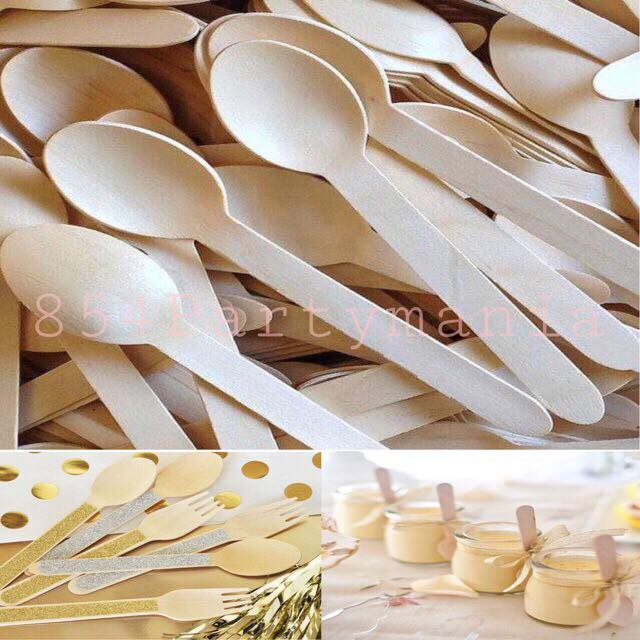 100pcs Wooden Utencils